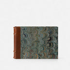 Hand Marbled Album with Leather Spine