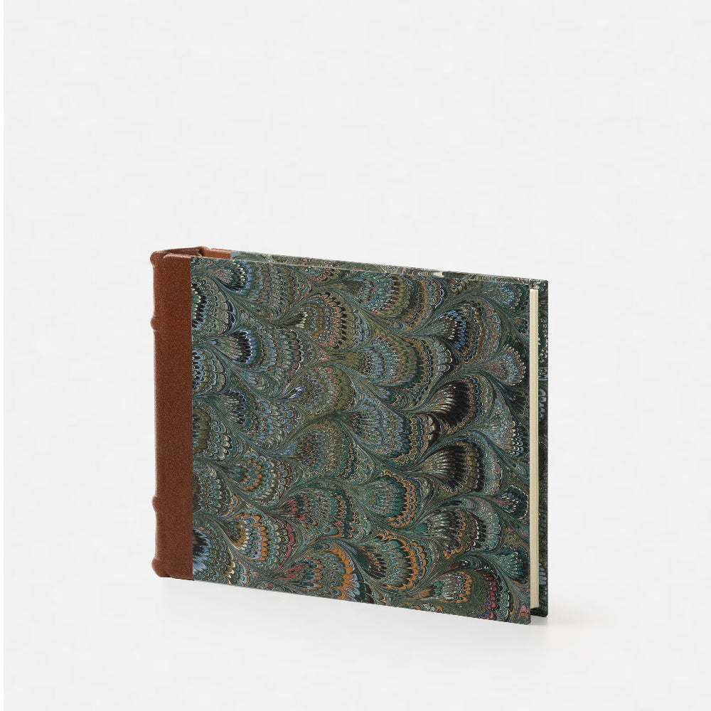 Hand Marbled Album with Leather Spine