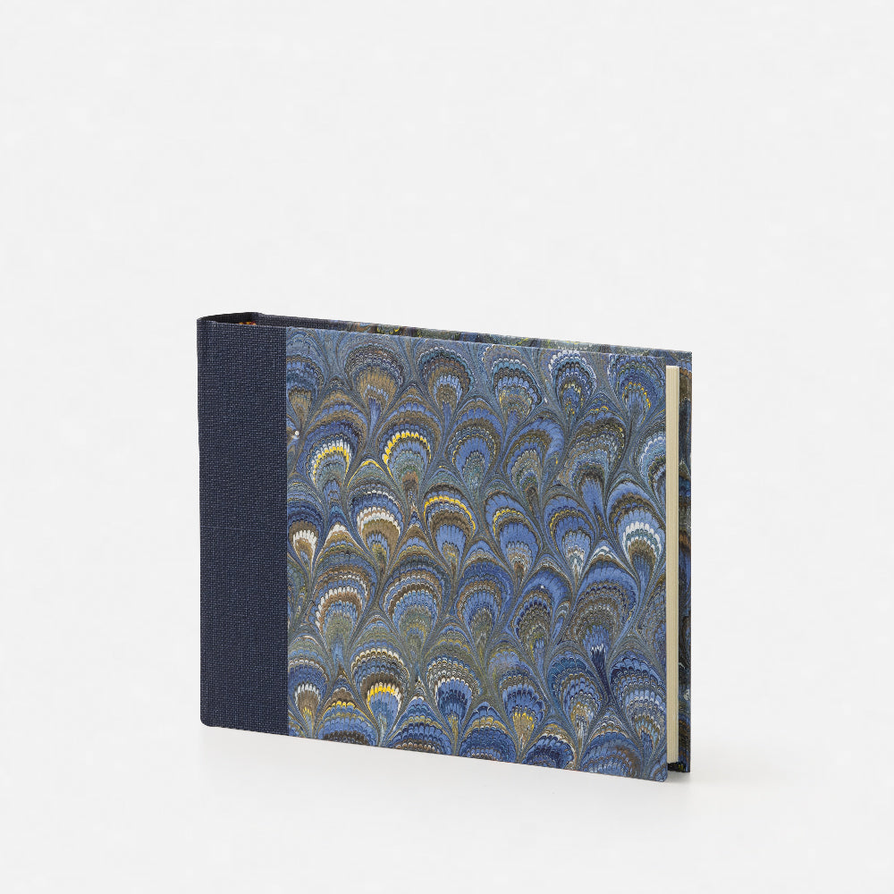 Marbled Paper Album with Canvas Spine