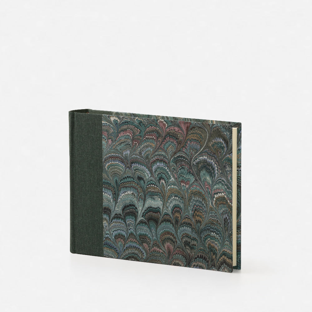 Marbled Paper Album with Canvas Spine