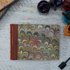 Hand Marbled Album with Leather Spine