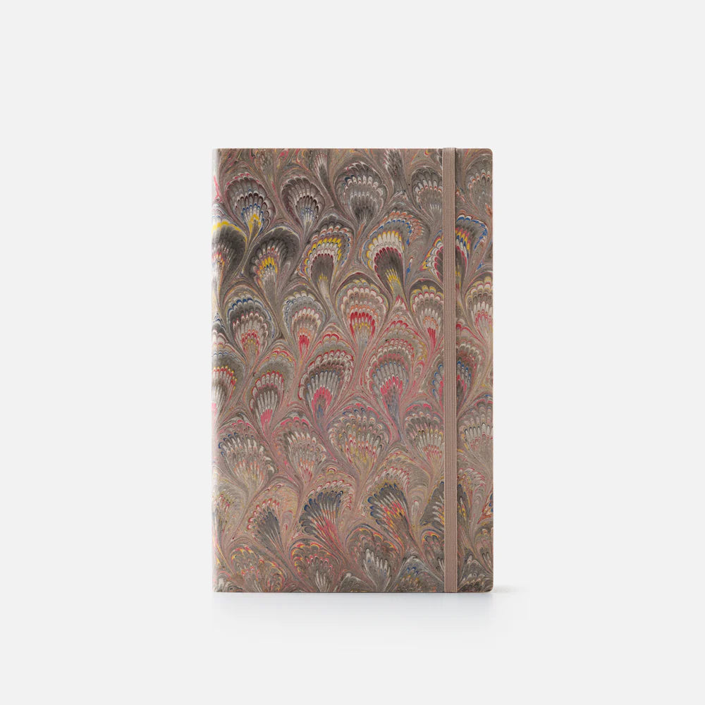 Marbled Paper Journal - Soft Cover - Dotted - With Elastic