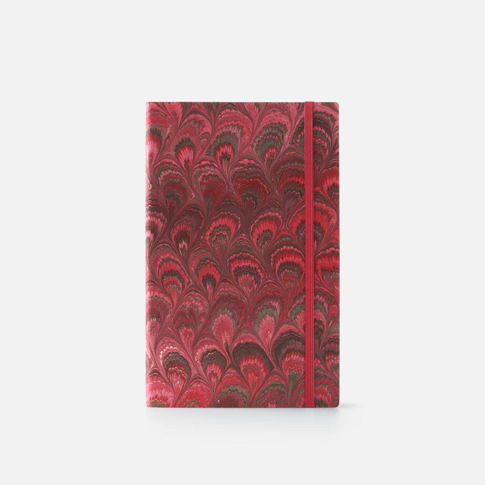 Marbled Paper Journal - Soft Cover - Dotted - With Elastic