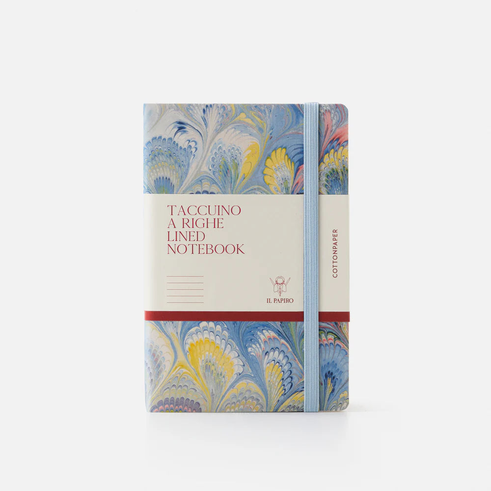 Marbled Paper Journal - Soft Cover - Lined - With Elastic