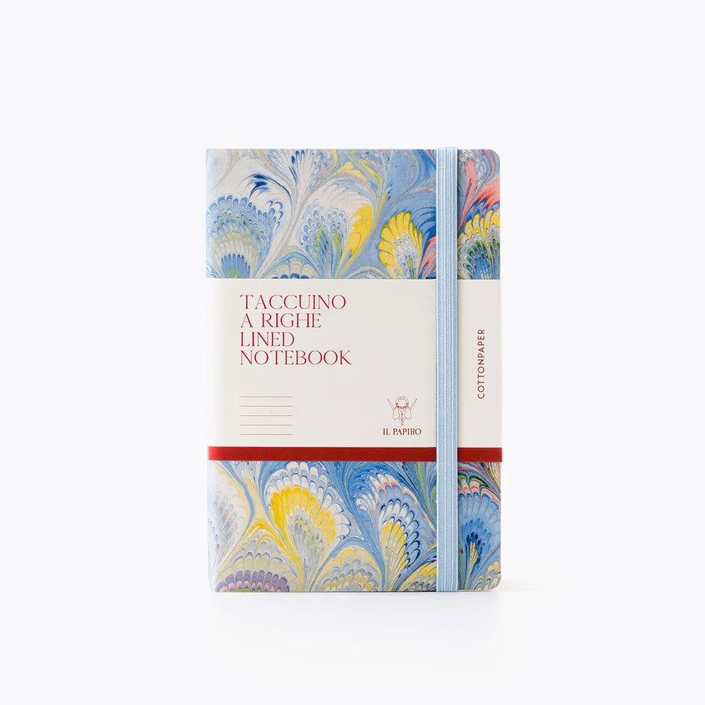 Marbled Paper Journal - Soft Cover - Lined - With Elastic