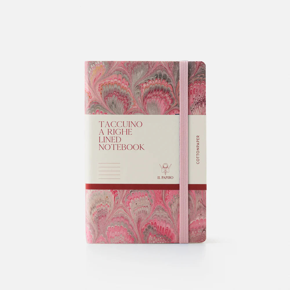 Marbled Paper Journal - Soft Cover - Lined - With Elastic