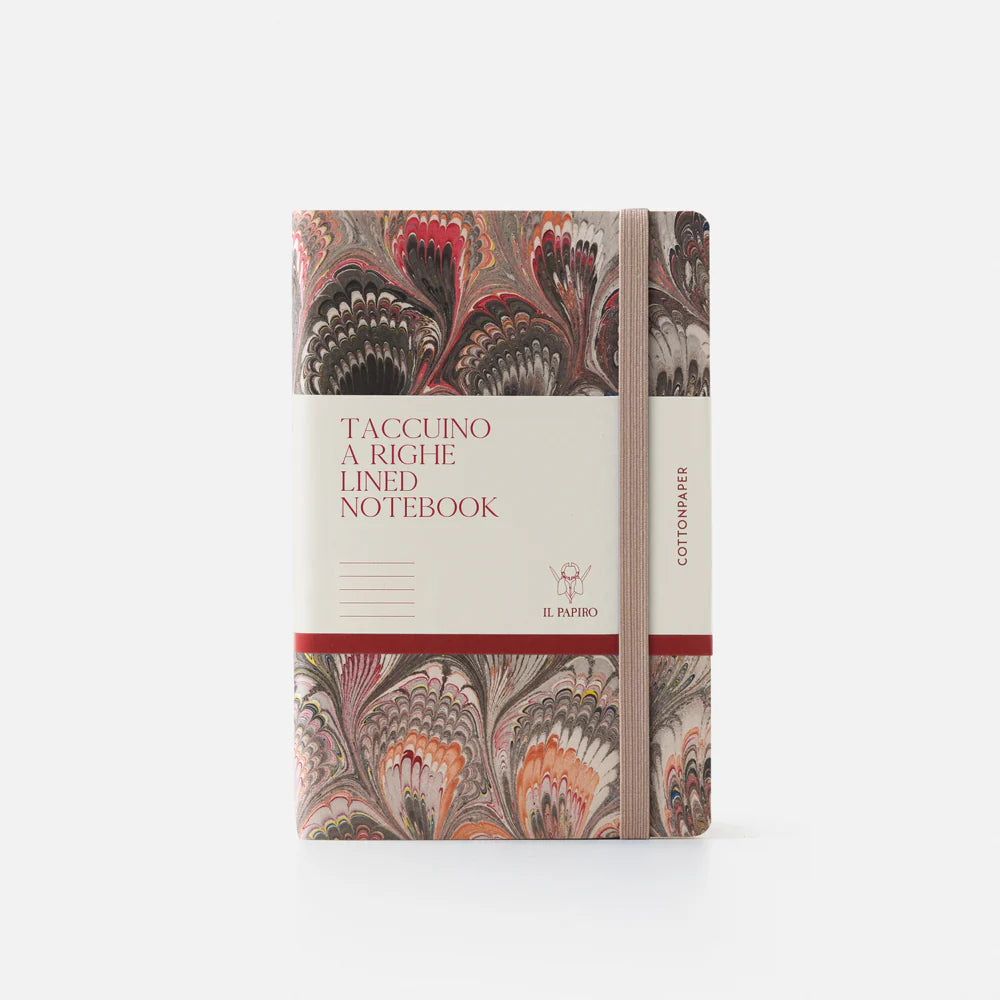 Marbled Paper Journal - Soft Cover - Lined - With Elastic