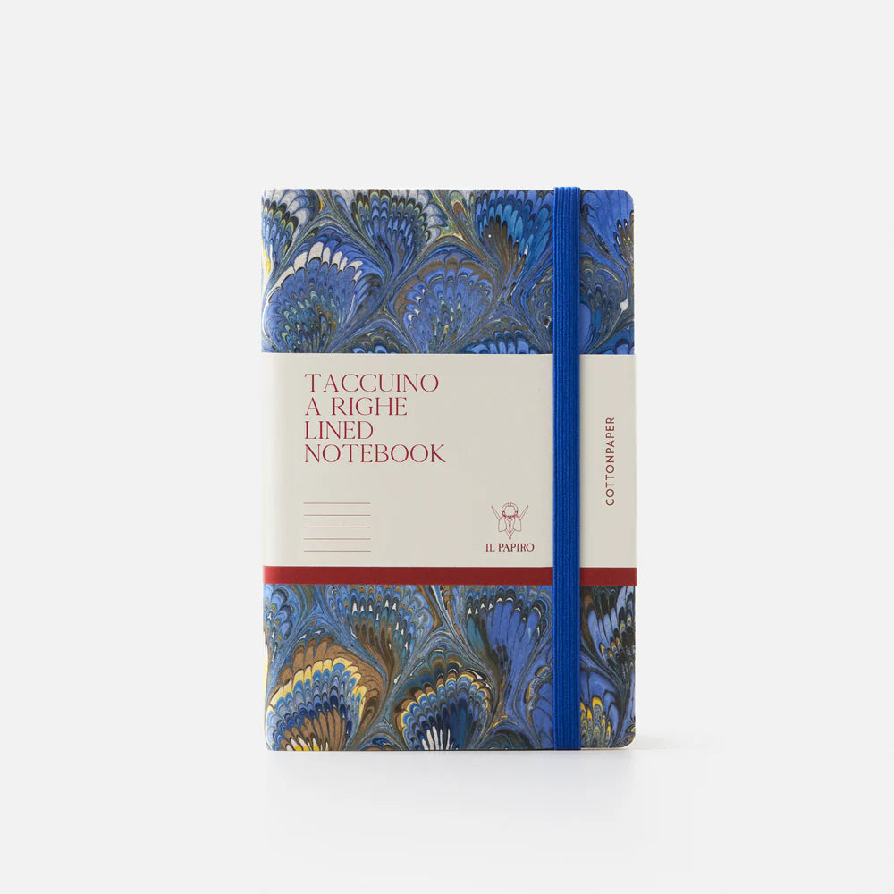 Marbled Paper Journal - Soft Cover - Lined - With Elastic