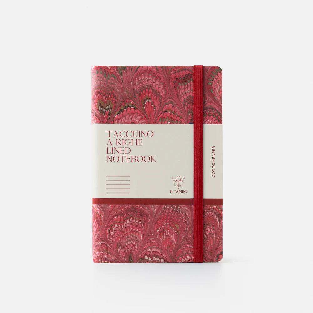 Marbled Paper Journal - Soft Cover - Lined - With Elastic