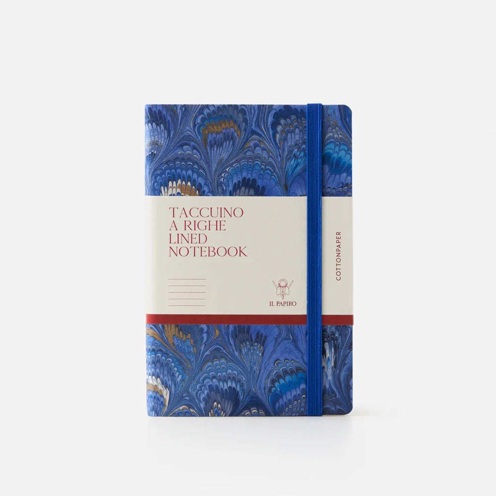 Marbled Paper Journal - Soft Cover - Lined - With Elastic