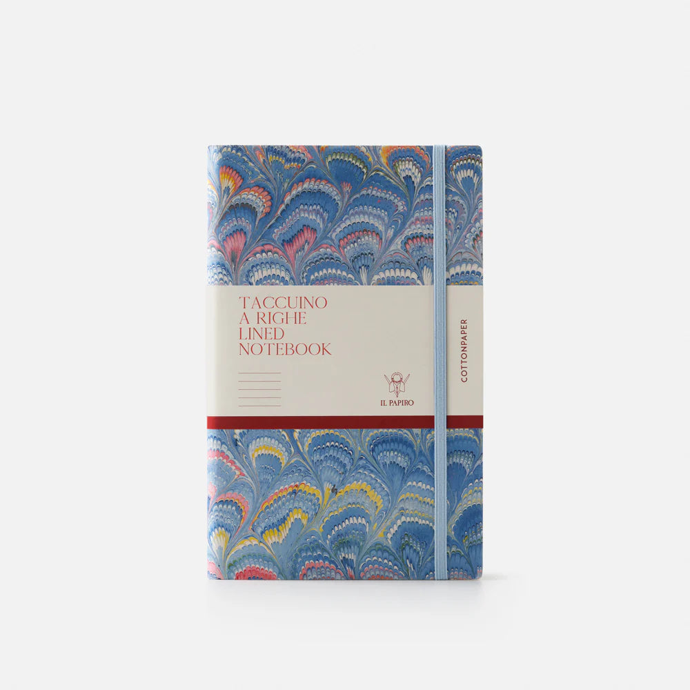 Marbled Paper Journal - Soft Cover - Lined - With Elastic