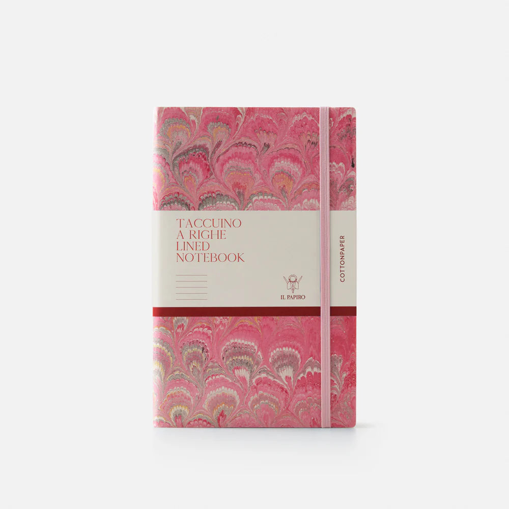 Marbled Paper Journal - Soft Cover - Lined - With Elastic