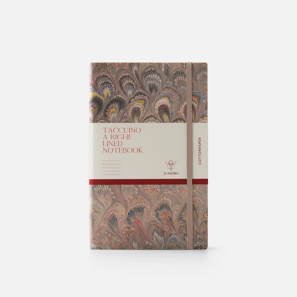 Marbled Paper Journal - Soft Cover - Lined - With Elastic