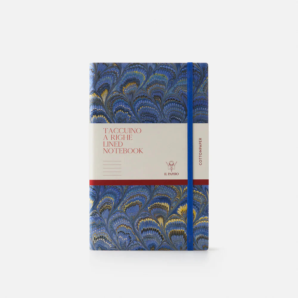 Marbled Paper Journal - Soft Cover - Lined - With Elastic
