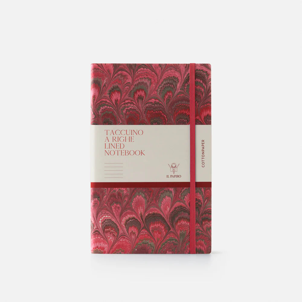 Marbled Paper Journal - Soft Cover - Lined - With Elastic