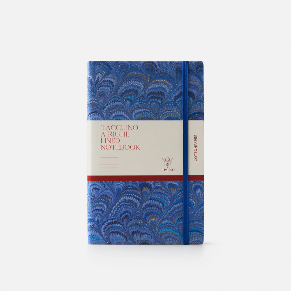 Marbled Paper Journal - Soft Cover - Lined - With Elastic