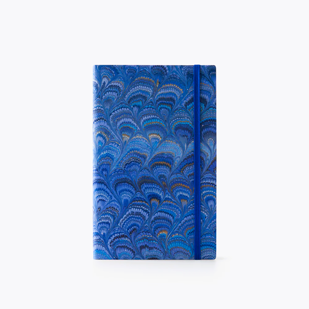 Marbled Paper Journal - Soft Cover - Dotted - With Elastic