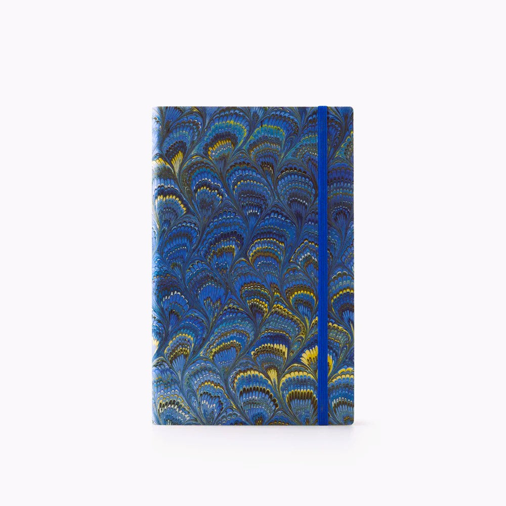 Marbled Paper Journal - Soft Cover - Dotted - With Elastic