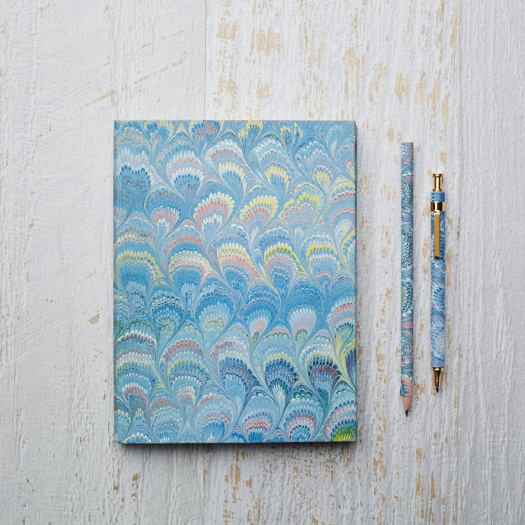 Marbled Paper Journal - Hard Cover - Unlined