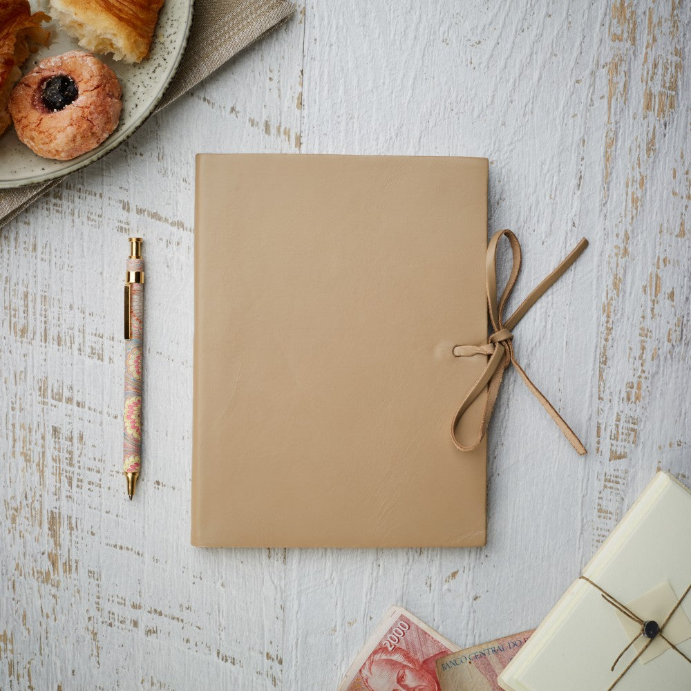 Leather Journal - Soft Cover - Unlined - With Tie