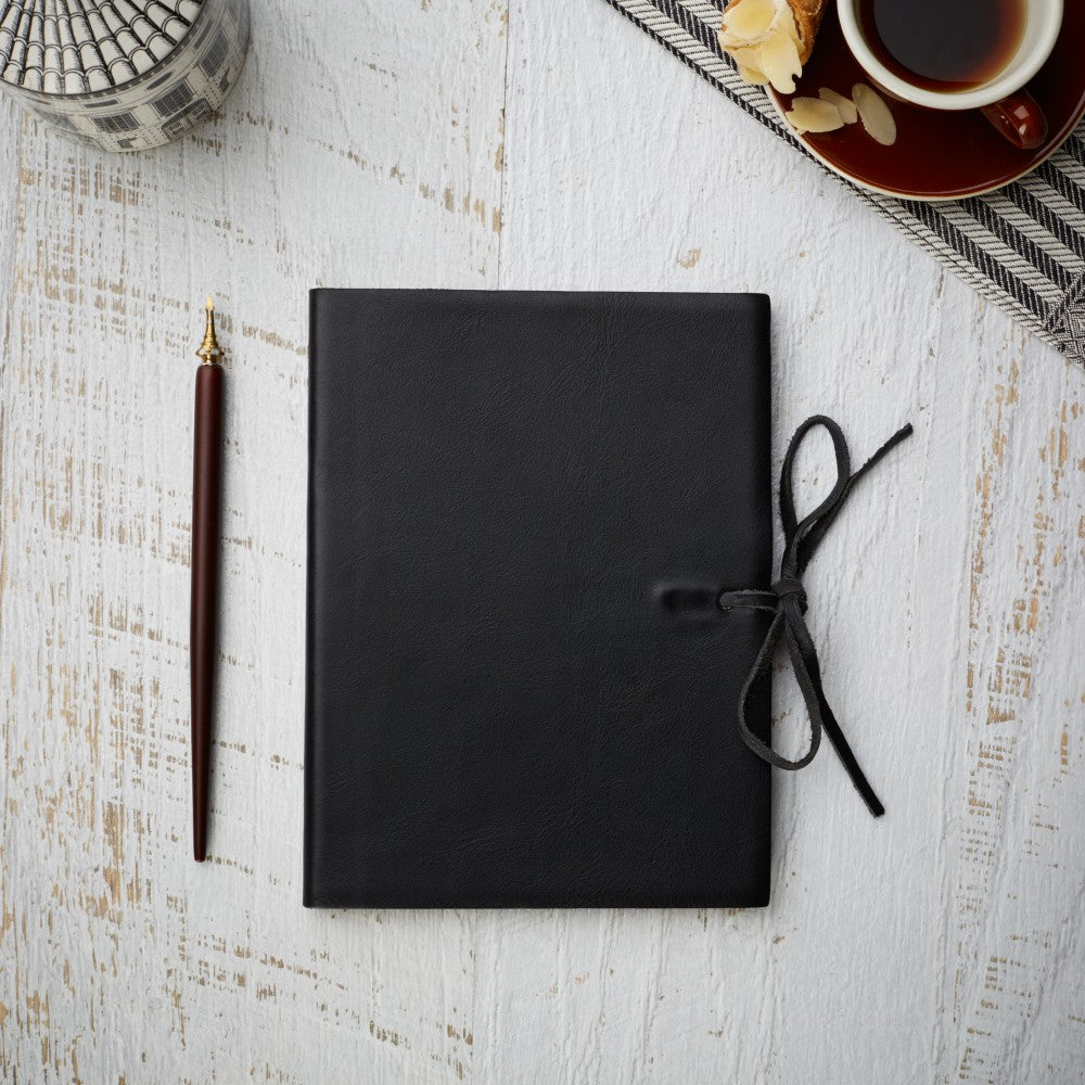 Leather Journal - Soft Cover - Unlined - With Tie