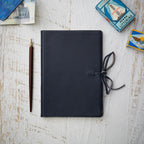 Leather Journal - Soft Cover - Lined - With Tie