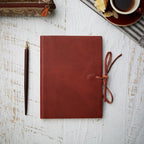 Leather Journal - Soft Cover - Lined - With Tie