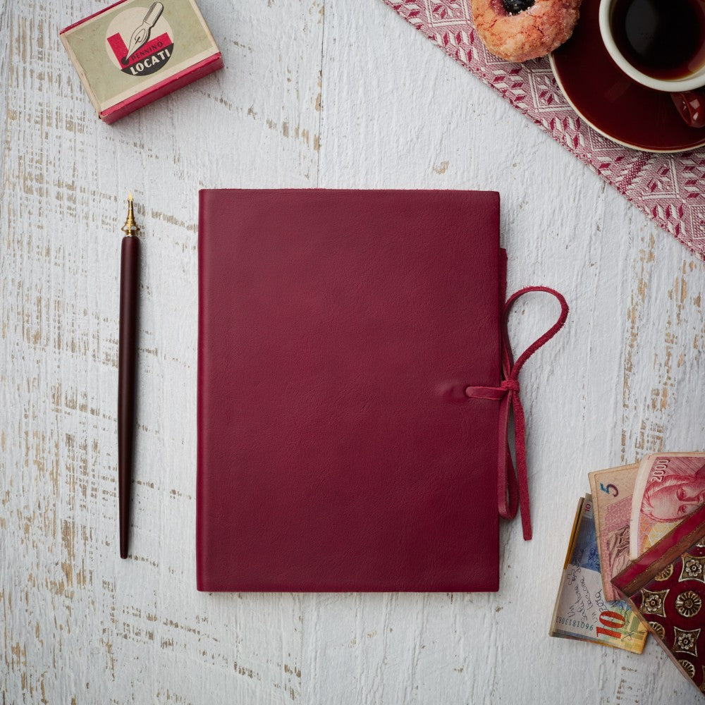 Leather Journal - Soft Cover - Lined - With Tie