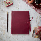 Leather Journal - Soft Cover - Lined - With Tie