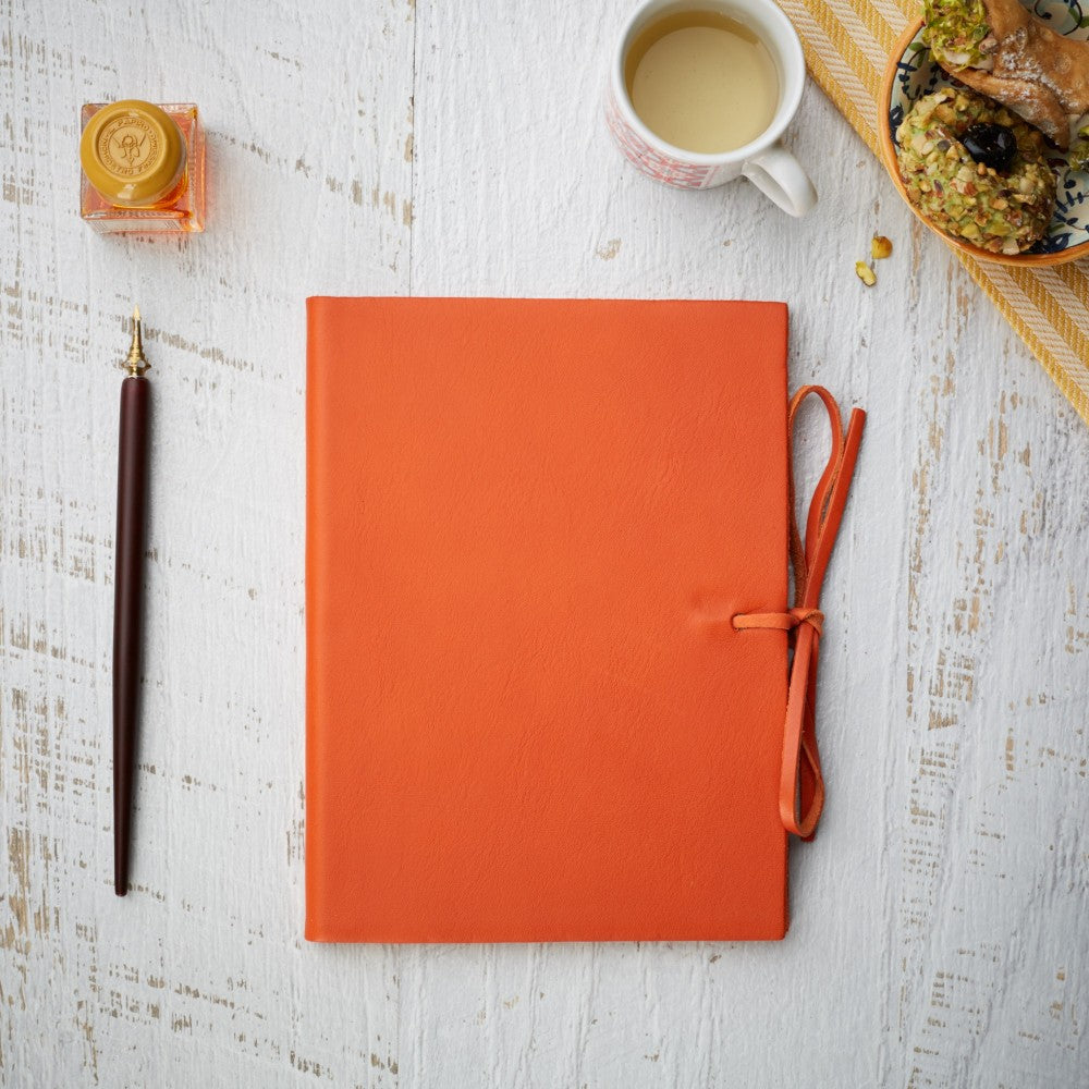 Leather Journal - Soft Cover - Lined - With Tie
