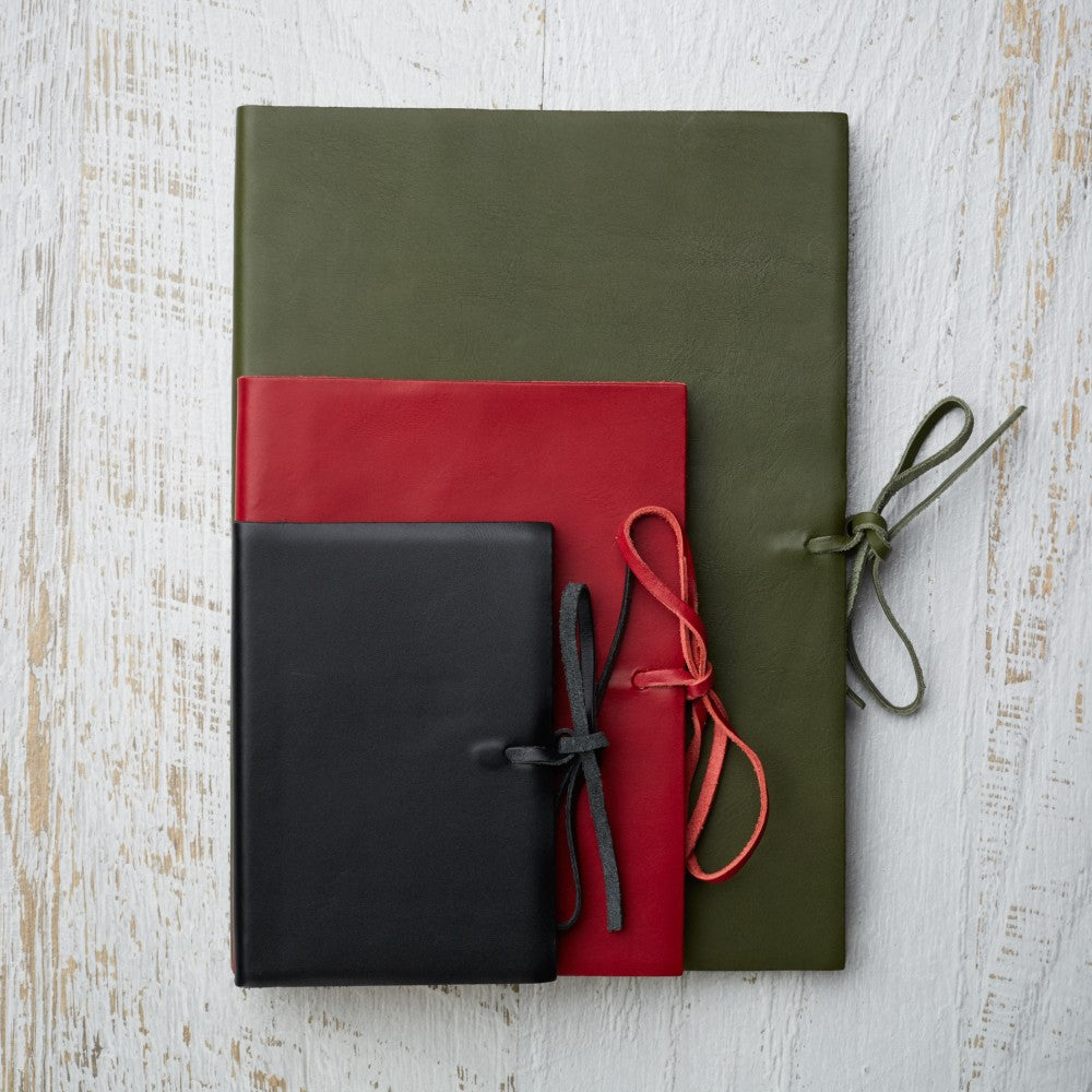 Leather Journal - Soft Cover - Unlined - With Tie