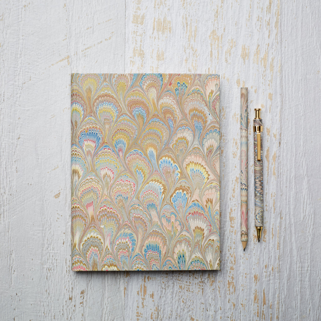 Marbled Paper Journal - Hard Cover - Lined