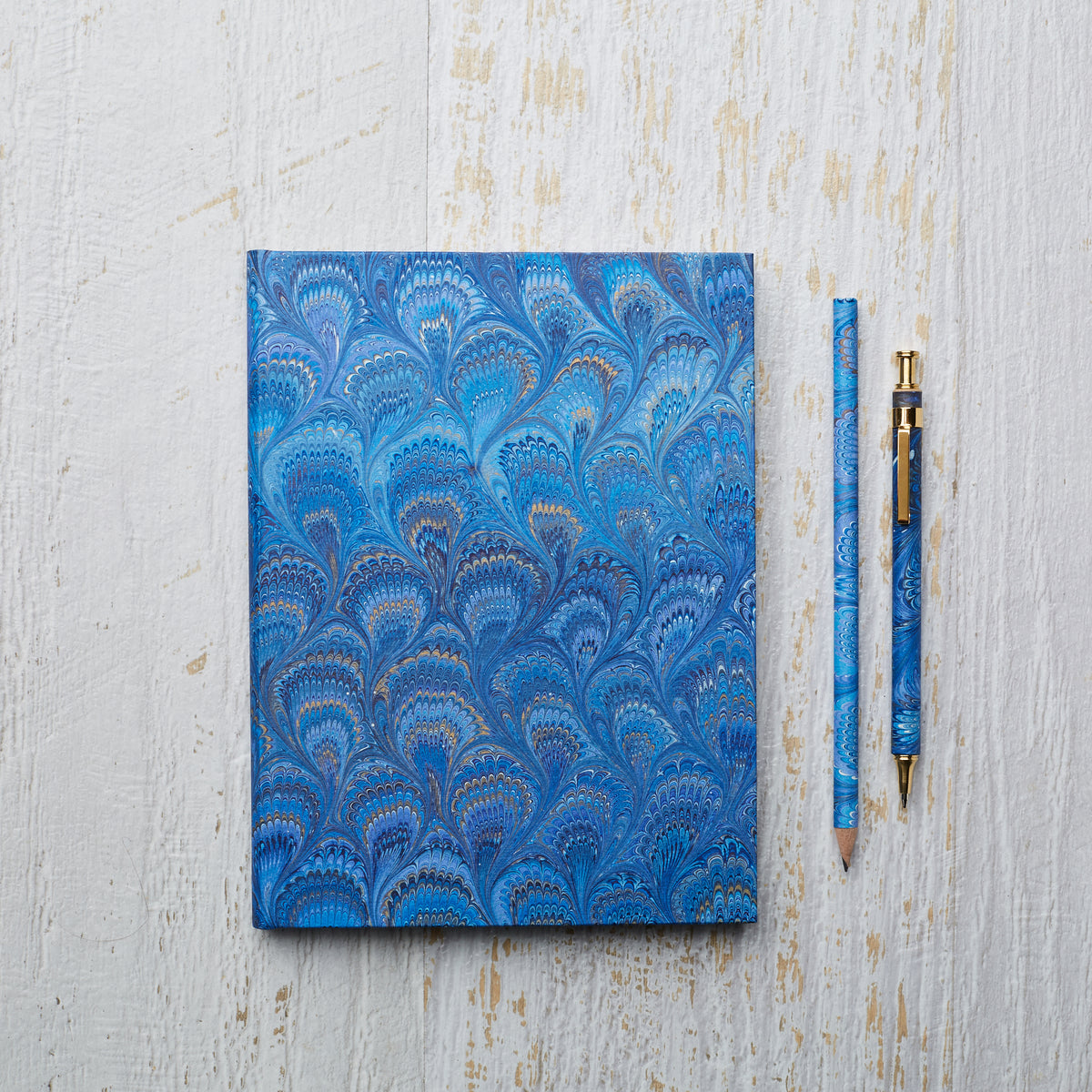 Marbled Paper Journal - Hard Cover - Lined