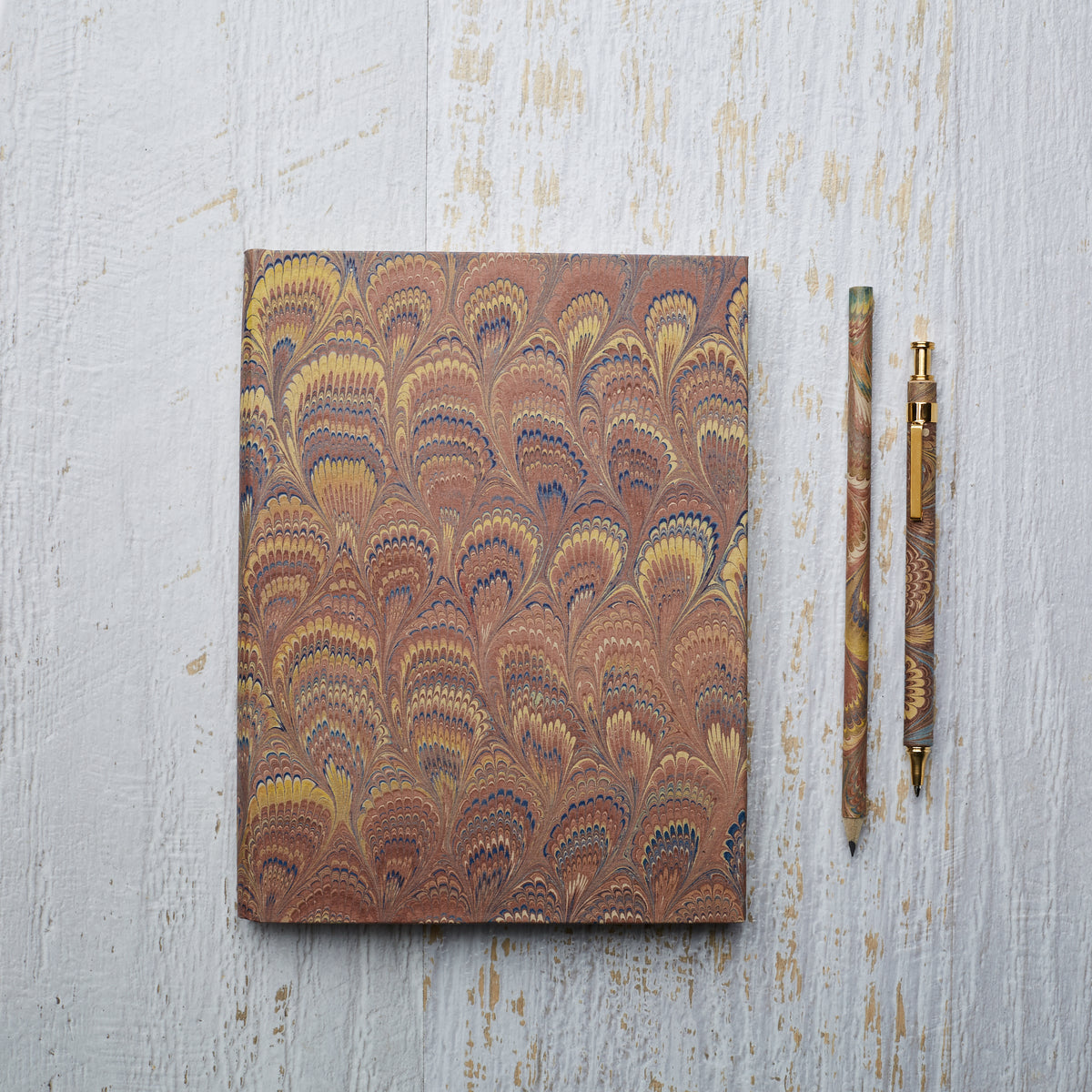 Marbled Paper Journal - Hard Cover - Lined
