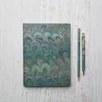 Marbled Paper Journal - Hard Cover - Unlined