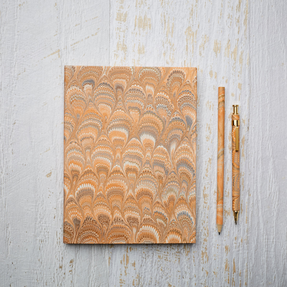 Marbled Paper Journal - Hard Cover - Lined