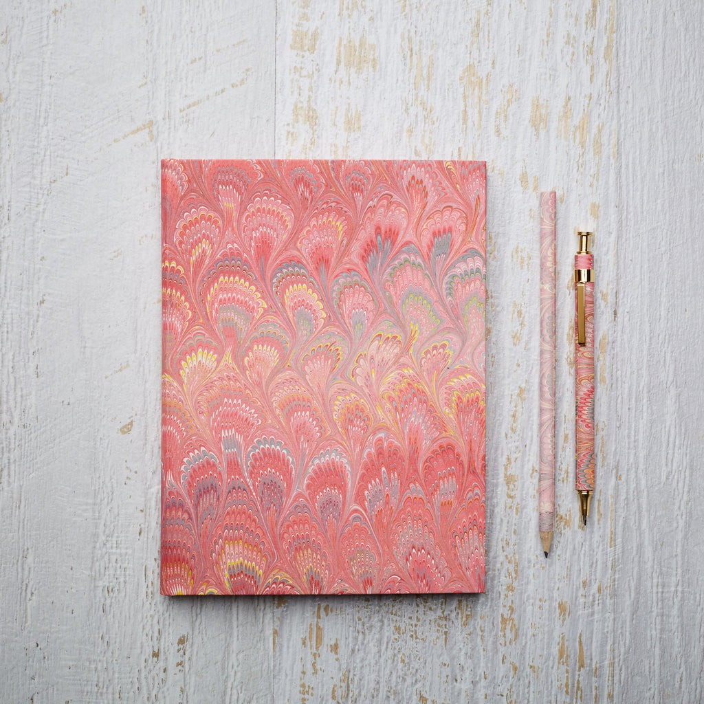 Marbled Paper Journal - Hard Cover - Unlined
