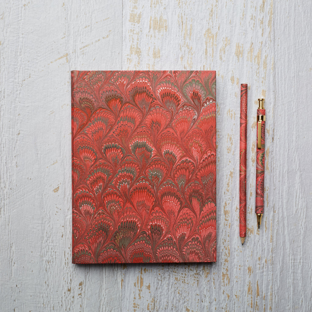 Marbled Paper Journal - Hard Cover - Lined