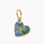 Marbled Heart Cotton Paper Key Ring