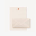 Deckle Edge Fleur de Lys Paper and Envelope