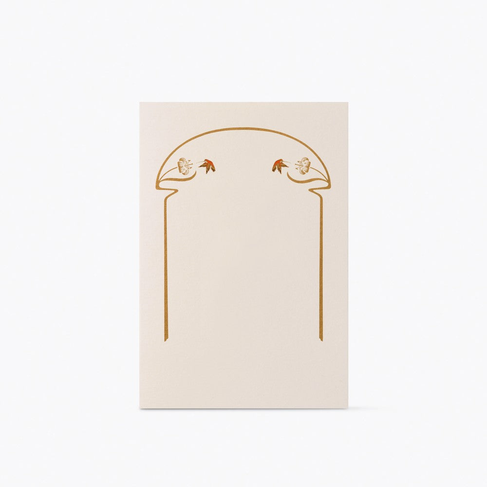 Red and Gold Hummingbird Stationery