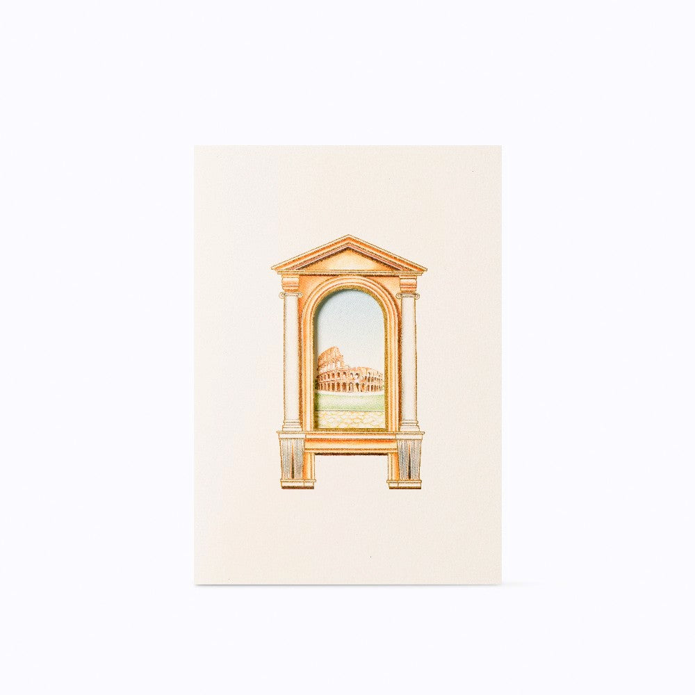 Rome Colosseum Window Card