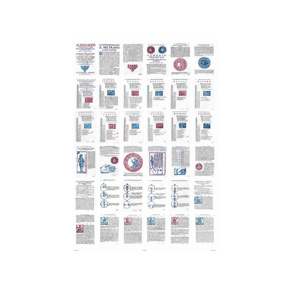 Almanac Calendar Wrapping Paper