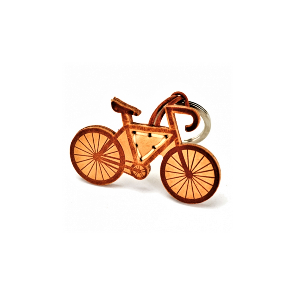 Bicycle Leather Key Ring