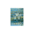 Blue Green Peacock Marbled Paper