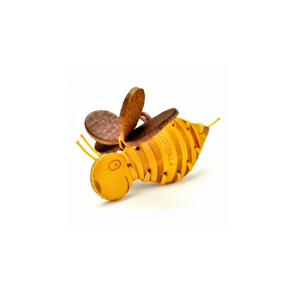 Bumble Bee Leather Key Ring