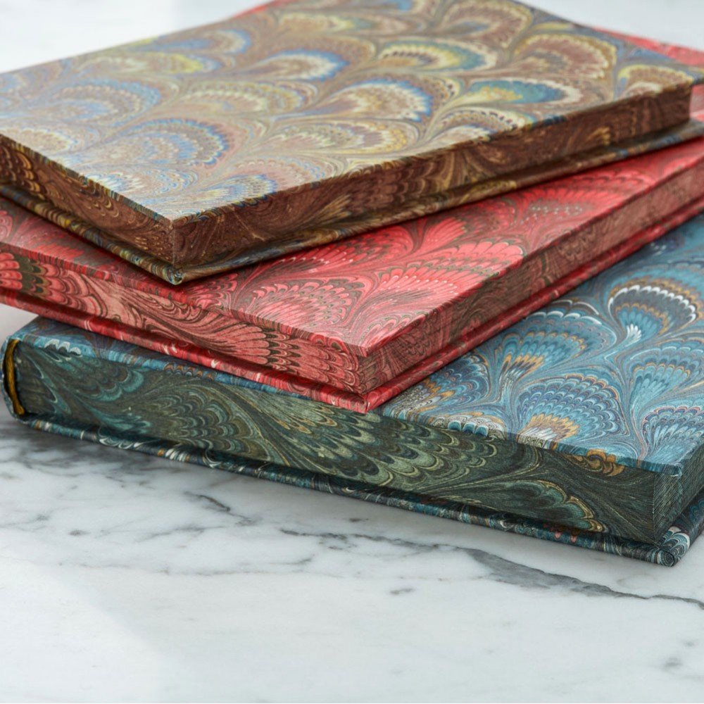 Marbled Edges Paper Journal - Hard Cover - Unlined