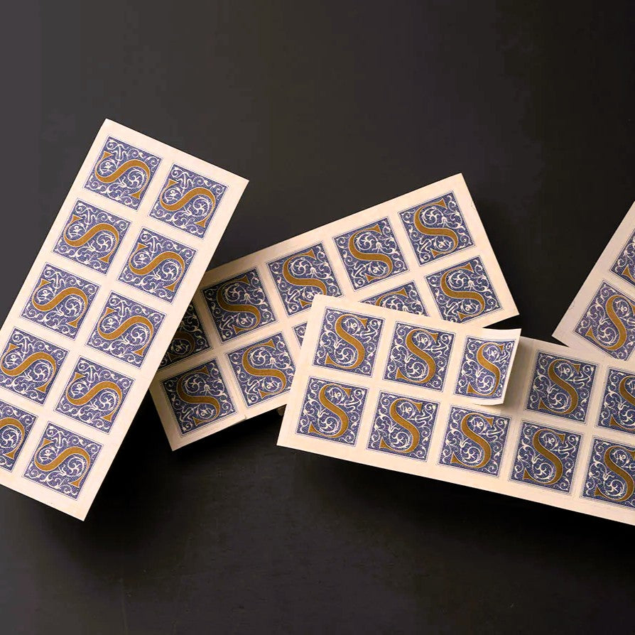 Single Roman Font Initial Stickers