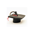 Graduation Cap Leather Key Ring