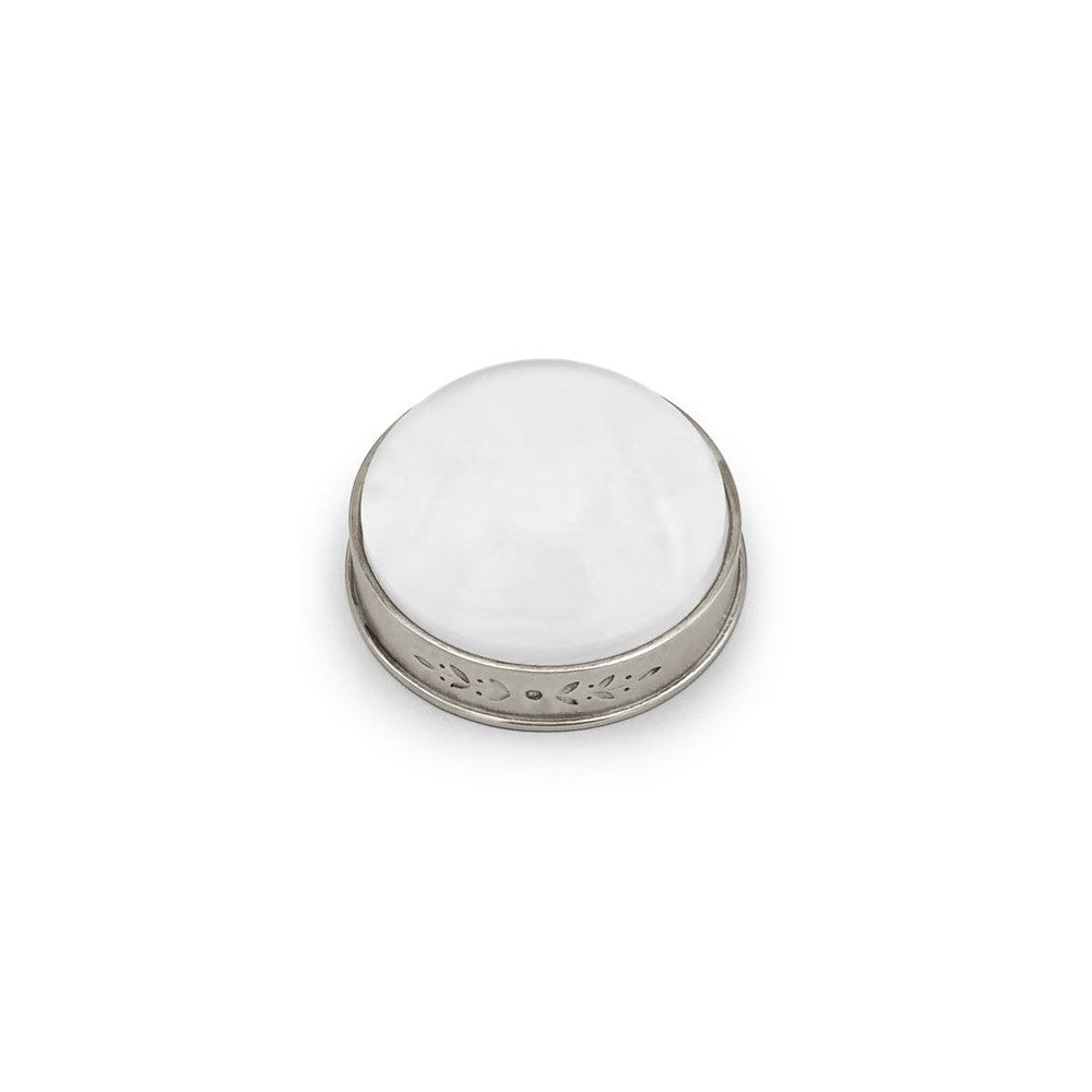 Italian Crystal and Pewter Magnifying Glass